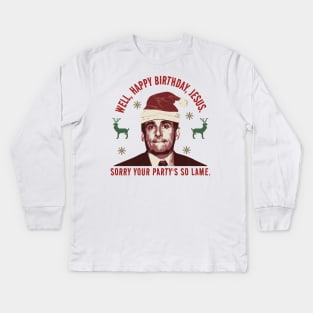 the office - christmas quote Kids Long Sleeve T-Shirt